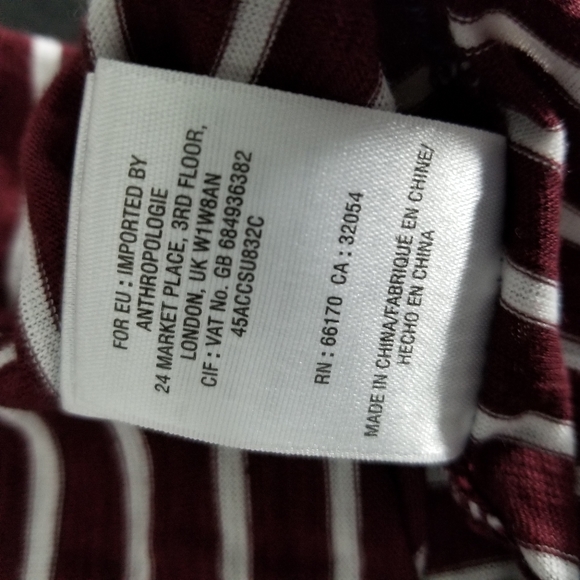 MEADOW RUE | Cassia maroon stripe lace accent top - Picture 7 of 8